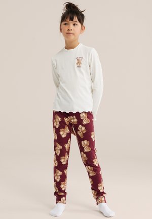 WE Fashion, SET - Nattøj sæt - burgundy red