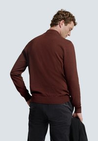 NO EXCESS HALF ZIP  COLOURED MELANGE - Trui - orange red