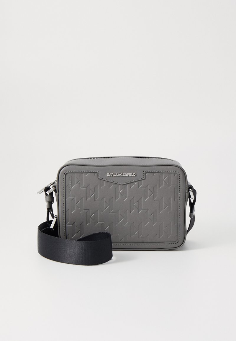 KARL LAGERFELD LOOM CAMERA BAG - Rankinė per petį - grey