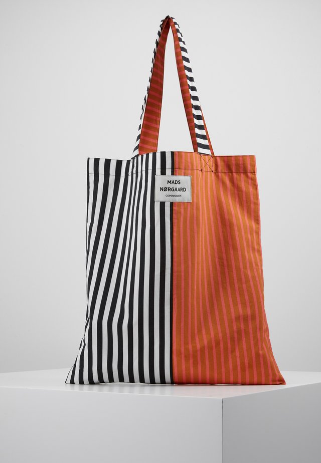 SACKY ATOMA ACCESSORIES - Bolso shopping - black/white/tan/pink