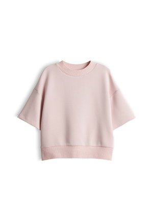 OPUS, CROPPED MELANGE FIT - T-shirt basic - rose tint