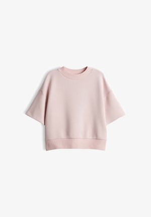 OPUS, CROPPED MELANGE FIT - T-shirt basic - rose tint