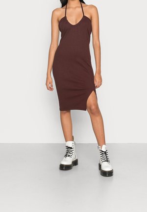 Gebreide jurk - brown