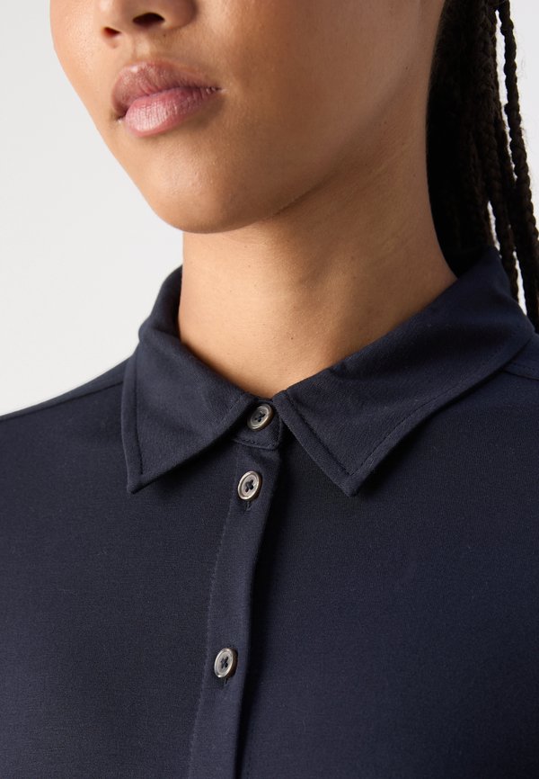 LONG SLEEVE COLLAR BUTTON PLACKET - Button-down blouse - manic midnight4