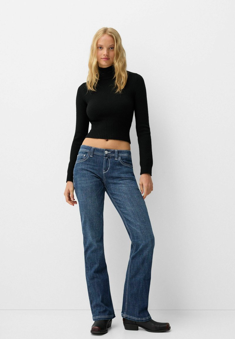 Bershka Bootcut jeans donkerblauw