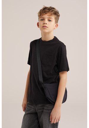 WE Fashion Lihtne T-särk - black