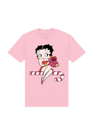 BETTY BOOP CHRISTMAS CANDY CANE SEAT - T-shirts print - pink