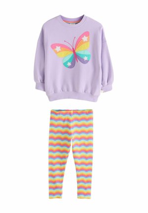 PIECE LOVE AND RAINBOW SET - Sweatshirt - lilac purple