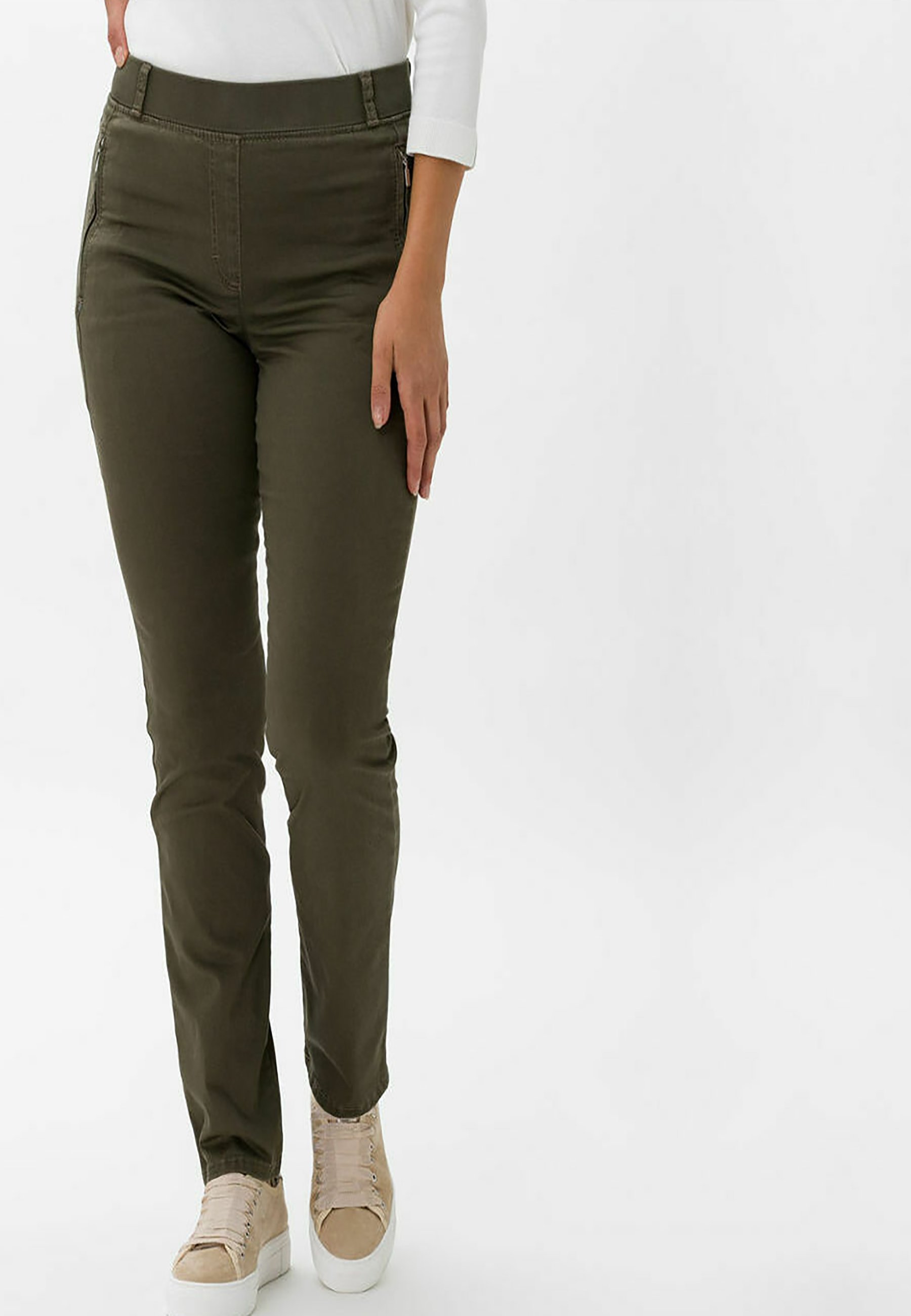 BRAX STYLE LAVINA ZIP - Pantaloni - olive/oliva - Zalando.it