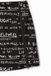 Desigual LETTER - Minigonna - black