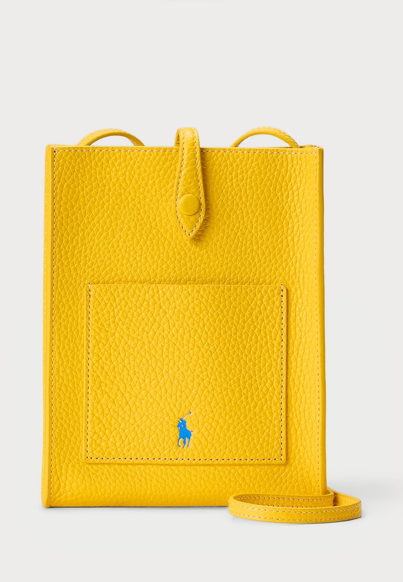 Polo Ralph Lauren POLO PLAY LEATHER POCKET CROSSBODY - Mobilfodral - canary yellow