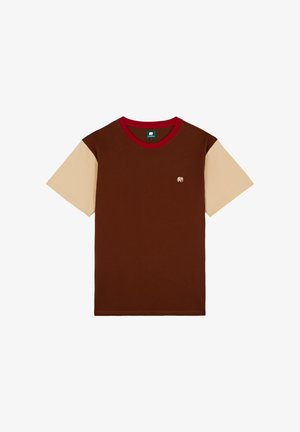 Trendsplant, COLOR BLOCK - T-shirt con stampa - brown