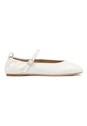 LETICIA - Ankle strap ballet pumps - white