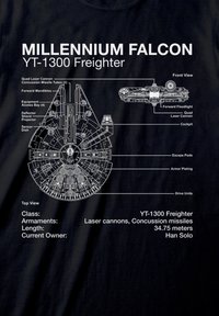 Henry Tiger STAR WARS MILLENIUM SKETCH - Triko s potiskem - black