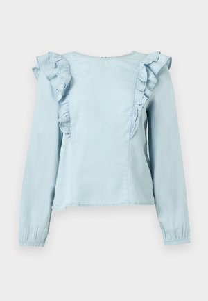 ONLY, ONLCHARIS LIFE FRILL - Bluză - light blue