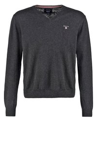 GANT Strickpullover - mottled dark grey