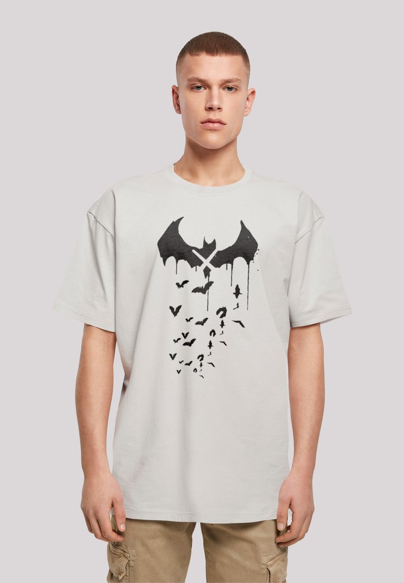 F4NT4STIC DC COMICS BATMAN ARKHAM BATS X DRIP - T-shirt print - lightasphalt