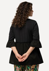 Ulla Popken EMPIRE TULIP SLEEVE  - Camicetta - black
