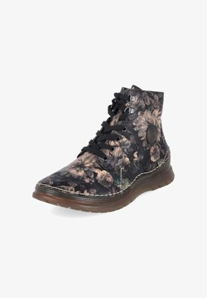 Rieker, RIEKER 53632-90 DAMEN BOOTS SYNTHETIK IN MULTICOLORED - Schnürstiefelette - schwarz