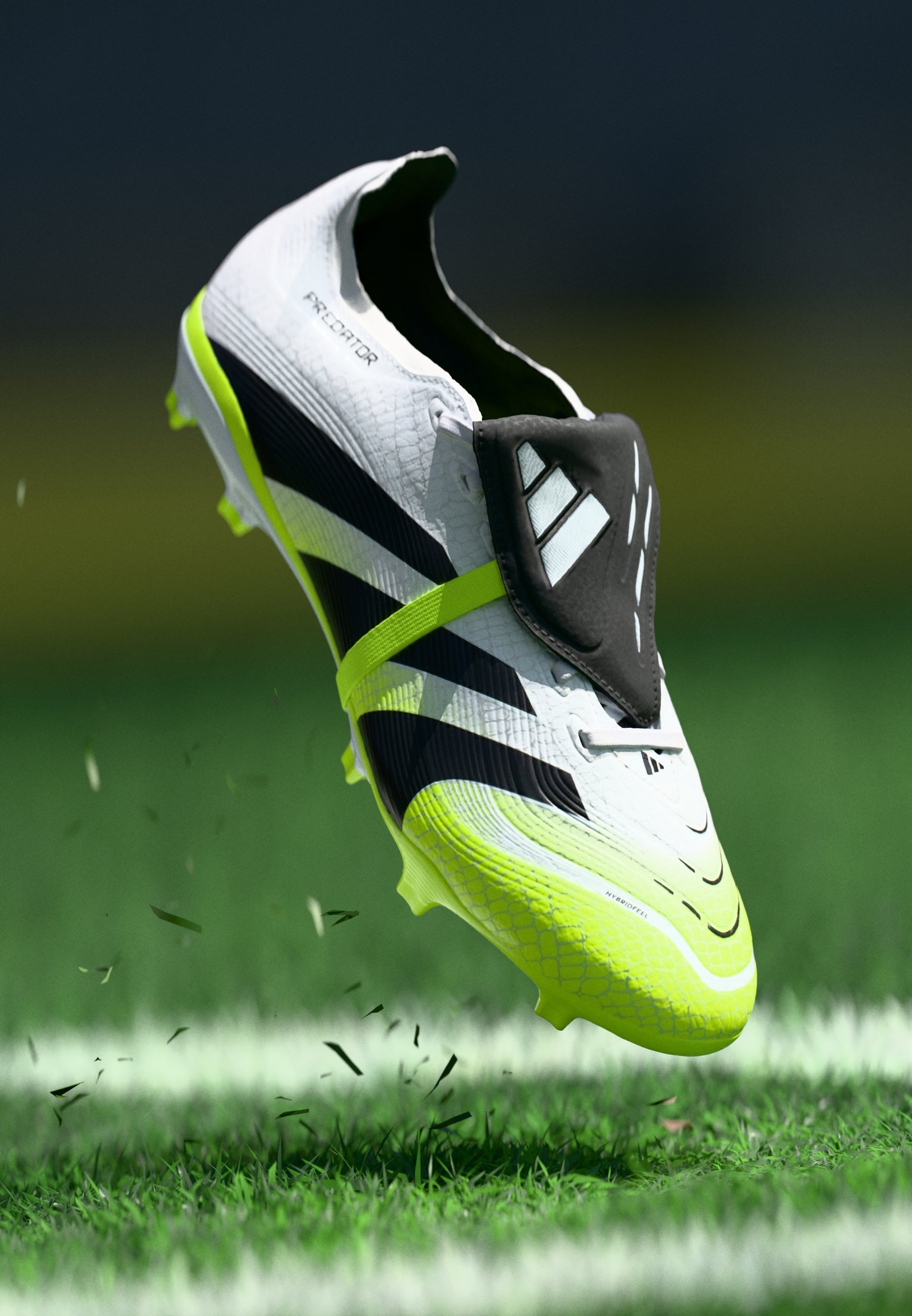 Neon Green Adidas Football Cleats Neon Adidas Boots Green Neon Football  Shoes MILLS Sepatu Sepakbola, image size:1801x2600