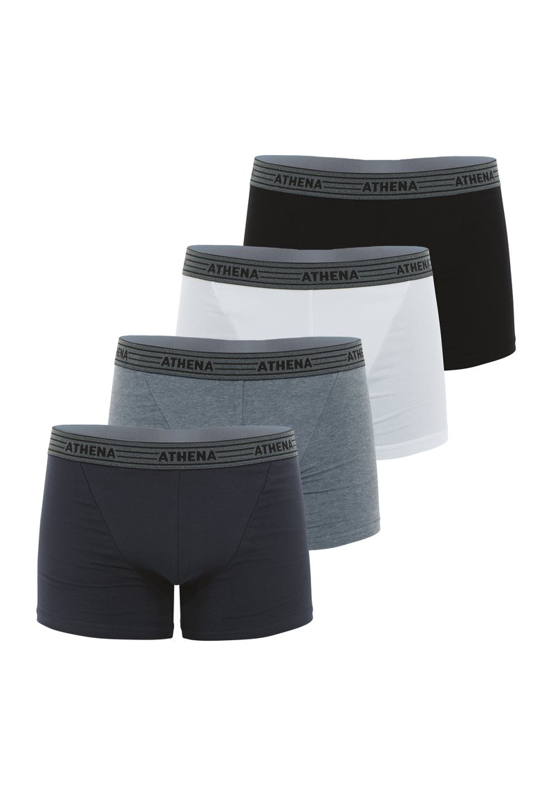 Athena LOT DE 4 PACK - Boxers - anthracite/gris/noir/blanc