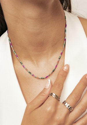 Hey Happiness, CANDY COLOR TUBE BEAD - Ketting - silver-coloured