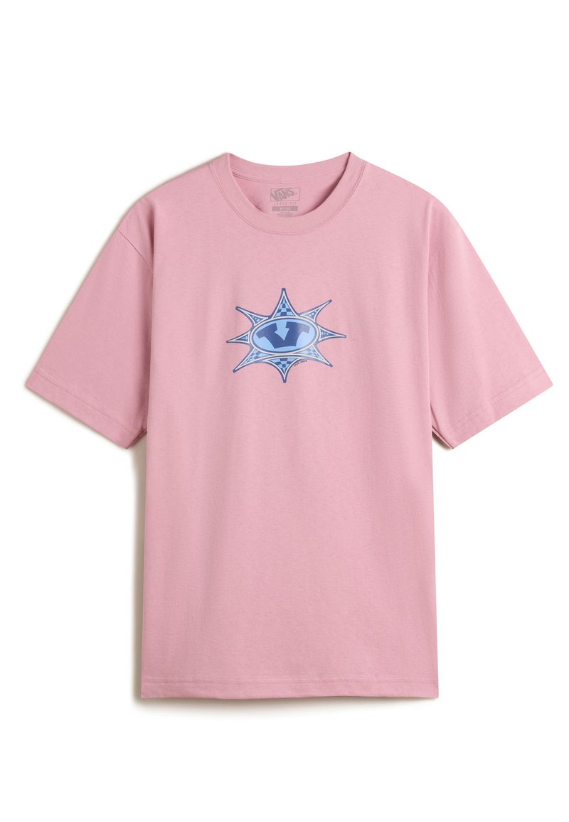 Vans T-shirt print donkerroze