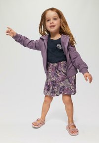 s.Oliver MIT GLITZERNDEN MOTIVEN - Sweatjacke - flieder