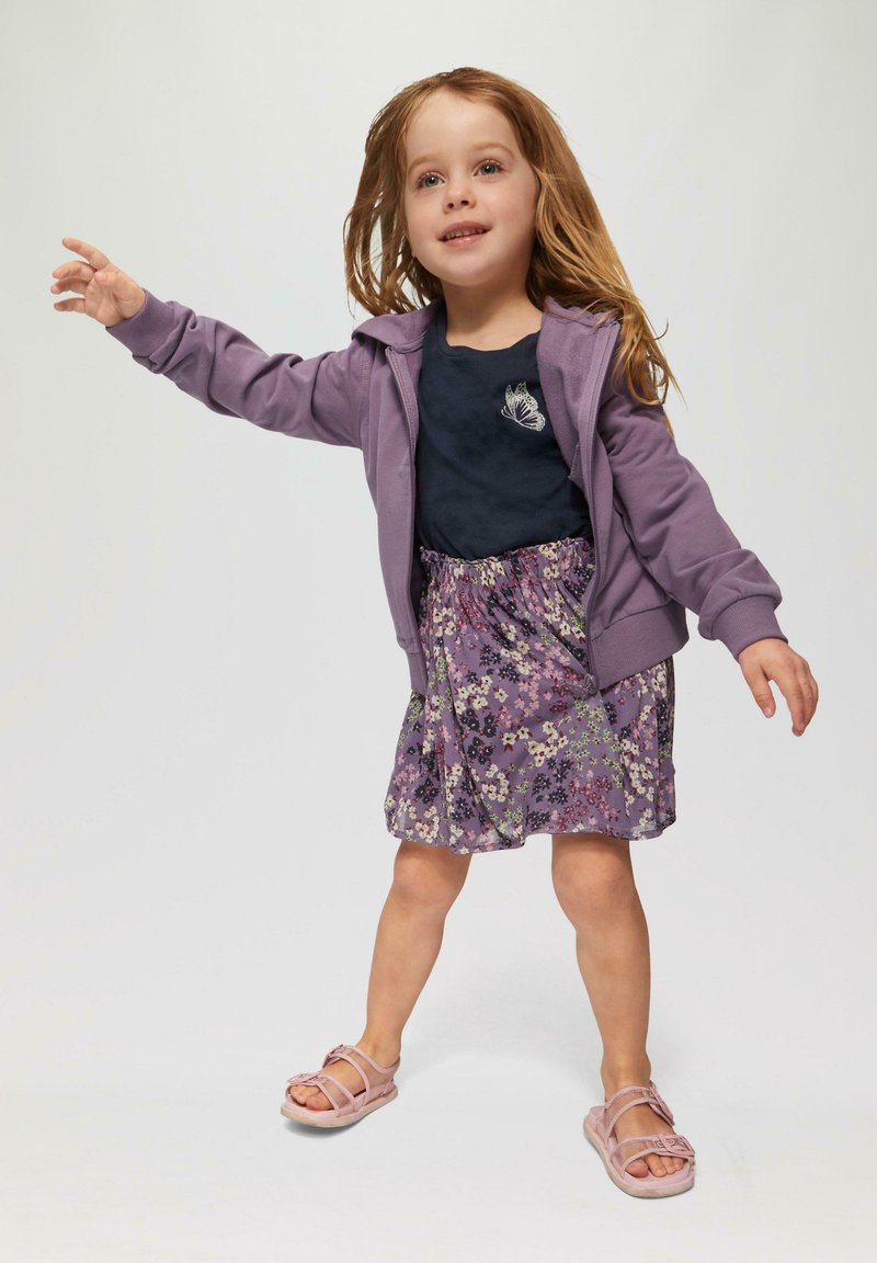 s.Oliver MIT GLITZERNDEN MOTIVEN - Sweatjacke - flieder