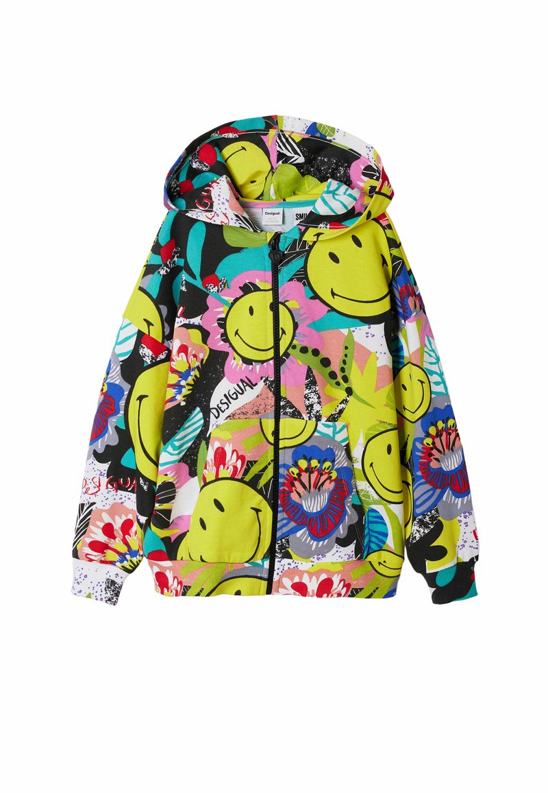 Desigual Sweater met rits geel