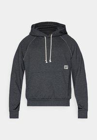 HERITAGE TOP - Mikina s kapucňou - black/heather/pale ivory