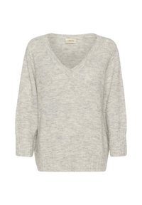 V-NECK - Džemperis - light grey melange