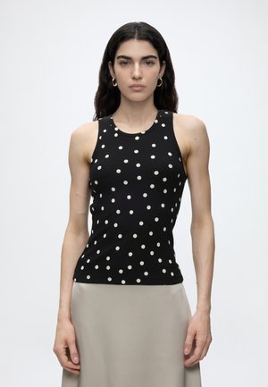 Mads Nørgaard ADDIE TOP  - Toppi - dot aop black