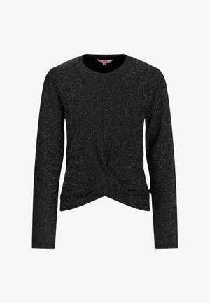 MET GLITTERGAREN EN KNOOPDETAIL - Longsleeve - black