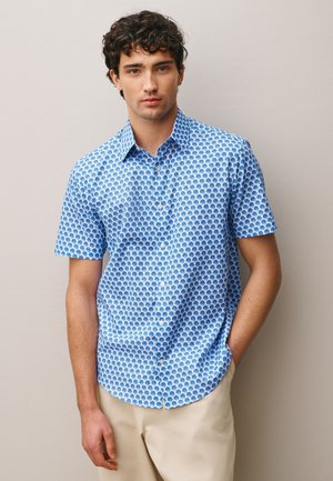 Next, Chemise - blue shell geometric