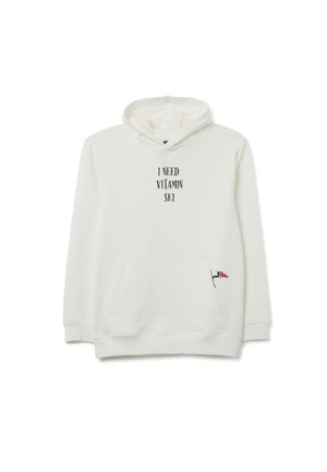 HOODED IN PURE REGULAR FIT - Felpa - milky white