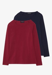 2 PACK - T-shirt à manches longues - dark blue/bordeaux
