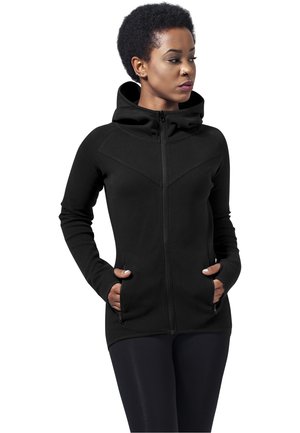 LADIES ATHLETIC INTERLOCK ZIP HOODY - Zip-up sweatshirt - black