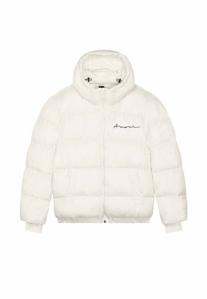 AMOUR ROCK EMBROIDERY UNISEX PUFFER - Winterjas - off-white