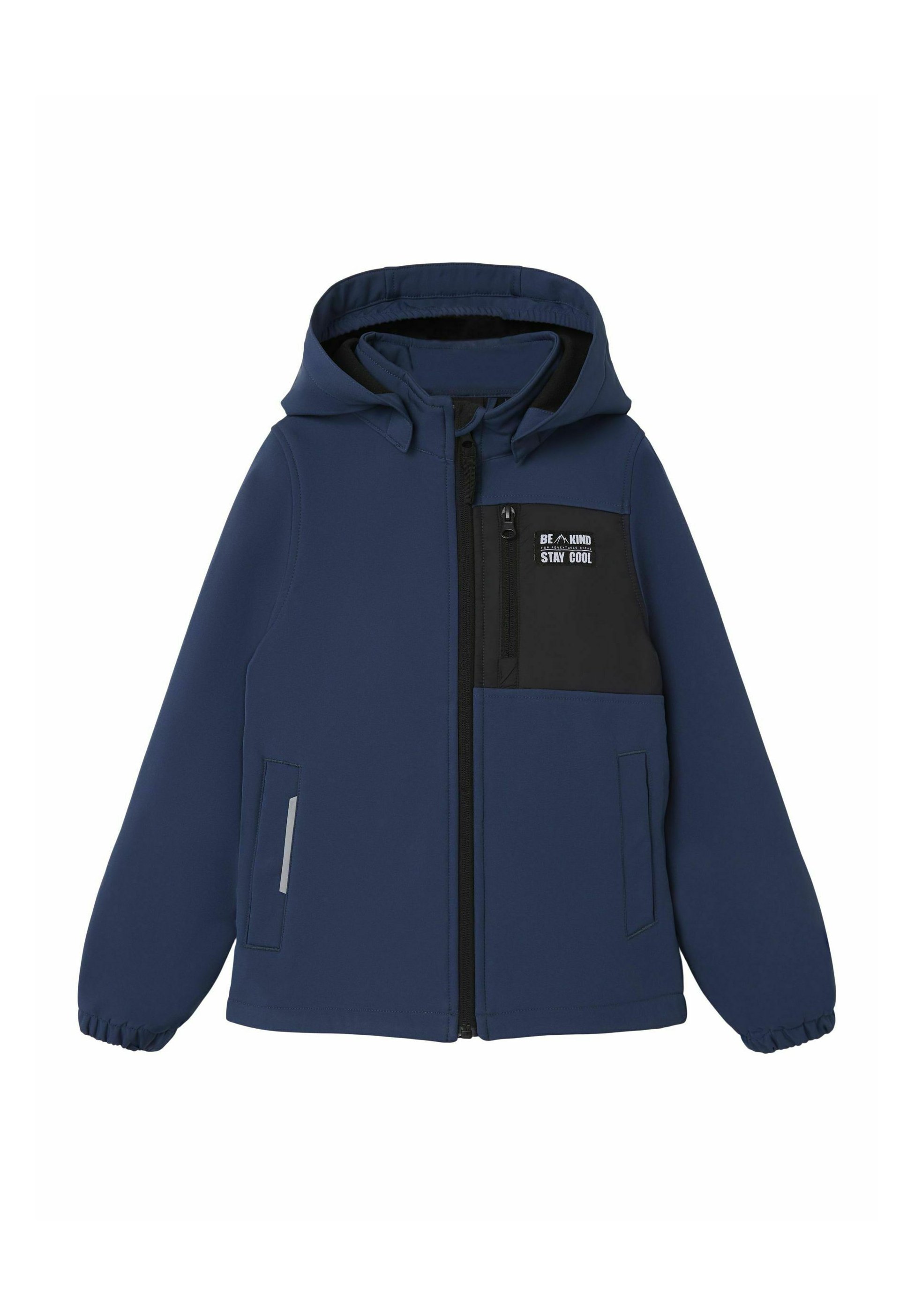 NAME IT Jungen Softshelljacke – Mit Kapuze, Seitlichen Reißverschlusstaschen