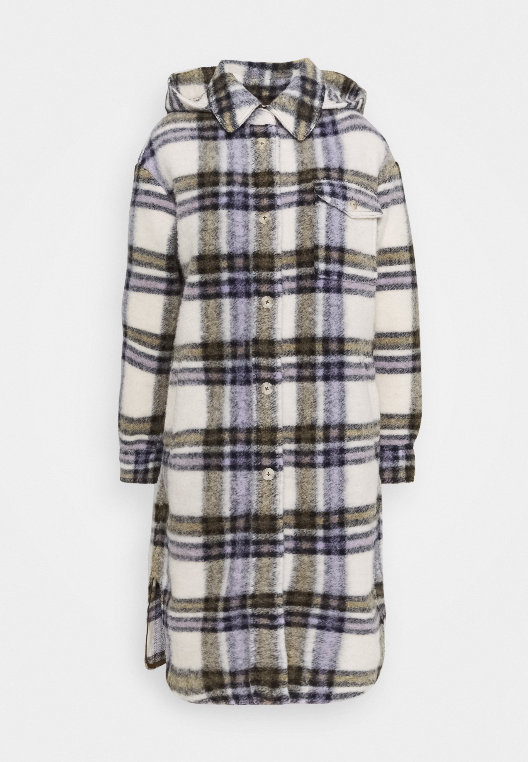 Marc O Polo Denim Check Coat Long Wollmantel Klassischer Mantel Multi Pale Beige Offwhite Zalando De