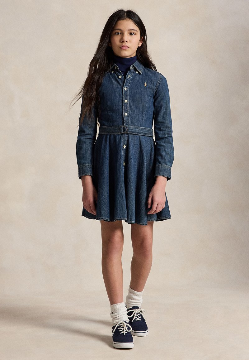 green emerald velvet dress The Drapey Denim Mini Dress