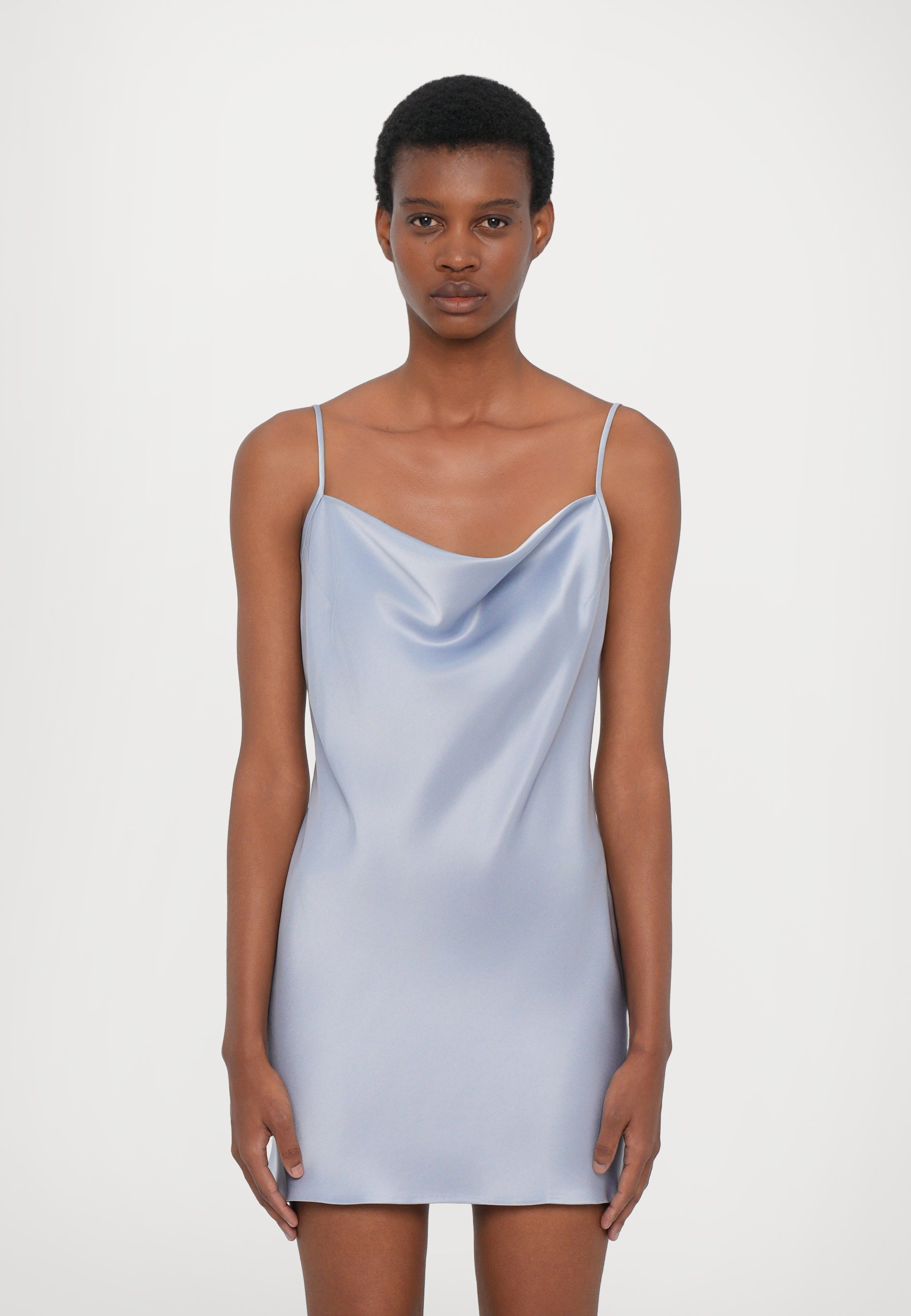blue silk dresses 90's Blue Lace Slip Dress – Ragstock main image 1