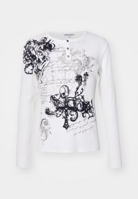 Jaded London GOTHIC WAFFLE HENLEY UNISEX - Μπλούζα με μακριά μανίκια - white