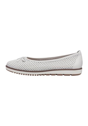 Balerinos stiliaus laivutės - white leather