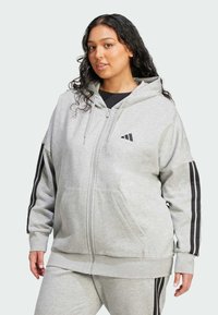 adidas Sportswear - Sweatjakke - medium grey heather   black Miniaturebillede 1