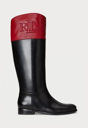 JUSTINE II TWO-TONE LEATHER RIDING BOOT - Høje støvler/ Støvler - black/festive red