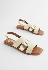Next FOREVER COMFORT REGULAR WIDE FIT - Páskové sandály  - cream gold