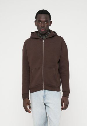 BOXY WEBEX - Felpa con zip - brown