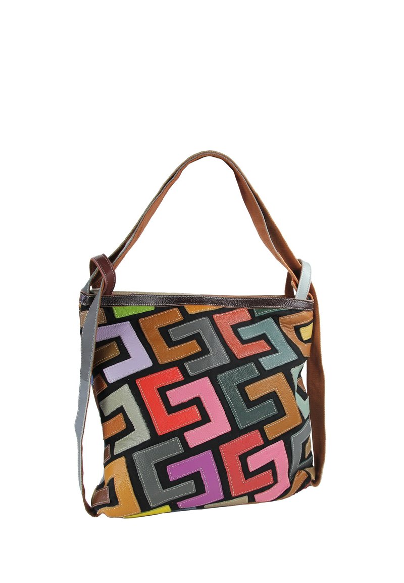 DrachenLeder Handtas - mehrfarbig